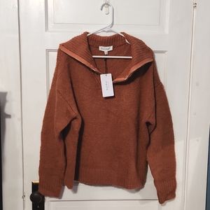 Womens Large 1/4 Zip Sweater